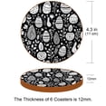 thumbnail image 3 of Easter 6Pcs Round Coasters Set, Microfiber Leather Drink Coasters, 11x11 cm/4.3x4.3 in, Cup Mats for Home and Office, 3 of 6