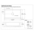 thumbnail image 5 of Gourmetier GKFA331810SQ Arcticstone 33" Solid Surface White Stone Apron-Front Single Bowl Farmhouse Kitchen Sink with Strainer, Matte White, 5 of 8