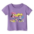 thumbnail image 3 of LIIPEE Girls T-Shirts Summer Cute Short Sleeve Carton Graphic Printed Round Neck Casual Tshirt Girl Leisure Party Tee Shirts,Purple,8-9 Years, 3 of 3