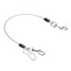 thumbnail image 1 of Correa para perro Uxcell, arnés de cinturón de seguridad de 16 pulgadas con clips dobles, acero trenzado, (transparente, 1 pieza), 1 of 7