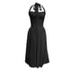 thumbnail image 5 of Vestido largo informal de encaje ajustado para mujer: vestido midi fluido sin espalda para el verano, 5 of 5