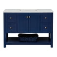 thumbnail image 2 of Lakeshore 48" Bathroom Vanity with Royal Blue Cabinet and Engineered Carrara Top, 2 of 6
