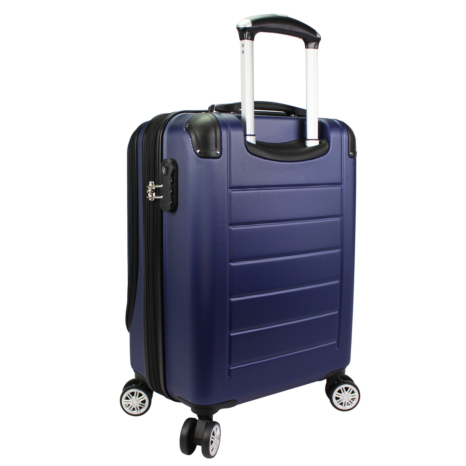 Dejuno Compact Hardside 20-inch Carry-on Luggage with Laptop Pocket - Navy