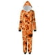 thumbnail image 2 of Family Halloween Pjs Matching Sets Halloween Print Long Sleeve Zippered One Piece Pajama Hooded Jumpsuit Winter Halloween Pjs Family Set, 2 of 4