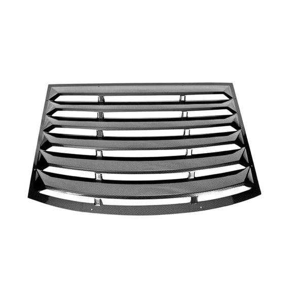 Geelife Fits 10-15 Chevy Camaro Carbon Fiber Print Rear Window Louver Sun Shade Cover