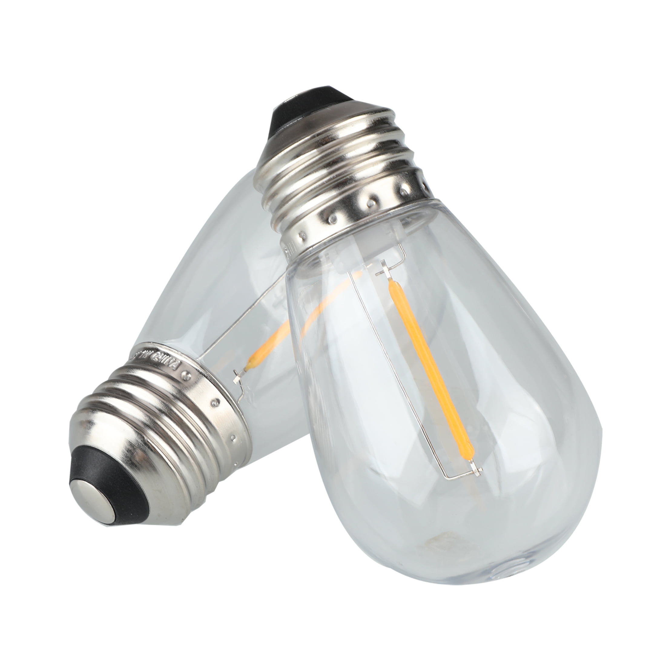 Better Homes & Gardens S14 0.9W LED Replacement Bulbs for Outdoor Commercial String Lights, Warm White, 2-Pack