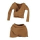 thumbnail image 3 of Falda corta básica para figura femenina a escala 1:6. Ropa hecha a mano. marrón, 3 of 9
