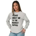 thumbnail image 3 of Please Direct Me Nearest Puppies Women's Long Sleeve T Shirt Brisco Brands S, 3 of 6