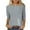 Gray Plus Size Blouse for Women_e, variant on CYMMPU 3/4 Sleeve Round Neck Blouses for Women Dressy Casual Tunic Tops Fall Trendy Shirts Flower Pattern Spring Tops Loose Fit Lightweight Basic Tees White XXXL