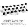 thumbnail image 3 of Soccer Theme Body Pillow Cover Sports Soccer Ball Black and White Abstract Geometric Cushion Long Pillowcase with Zipper Decorative Soft Large Bedding Pillow Cases for Couch,Sofa,Bedroom,20"x54", 3 of 5