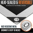 thumbnail image 5 of 12x20 Ultra Heavy Duty Tarp, 16 Mil Thick, UV Resistant, Waterproof, Grommets Every 18 inches, Reversible Silver/Black Poly Tarpaulin, 5 of 8