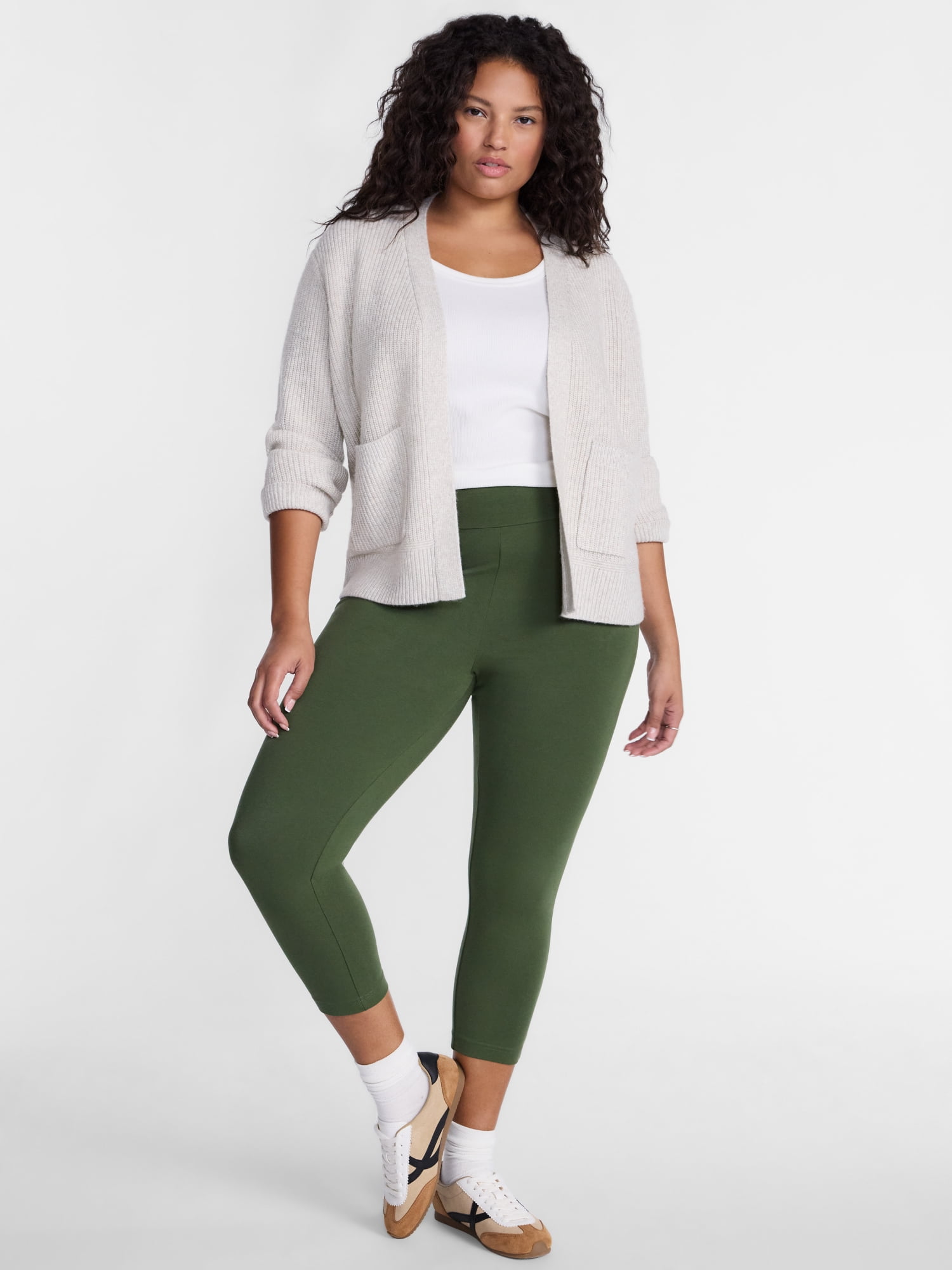 Terra & Sky Women's Plus Capri Legging, Sizes 0X-5X