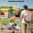 thumbnail image 2 of Bloom Print Insulated Cooler Backpack - 20L High Capacity, Keeps Contents Cold/Hot for 20 Hours, 2 of 5