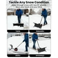 thumbnail image 2 of Soonbuy 29"/36" Snow Pusher Shovel for Driveway with Wheels, Heavy Duty Push Snow Shovel 5 Position Angled Blade, Adjustable Handle, Rolling Snow Shovels for Snow Removal for Doorway,Driveway, 2 of 8