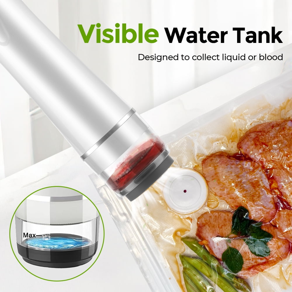 Compact Vacuum Sealer for Food Sealer, Handheld Portable Vacuum Sealer Machine with 30 Reusable Bags for Food Storage, Rechargeable Food Vacuum Sealing for Kitchen Travel Fridge Meal Prep