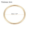 thumbnail image 2 of 40mm Metal O Rings Non-Welded for Straps Bags Belts DIY Gold Tone 30pcs, 2 of 5