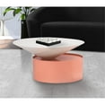 thumbnail image 5 of Pemberly Row White Metal Top Coffee Table with Pink Metal Base, 5 of 8