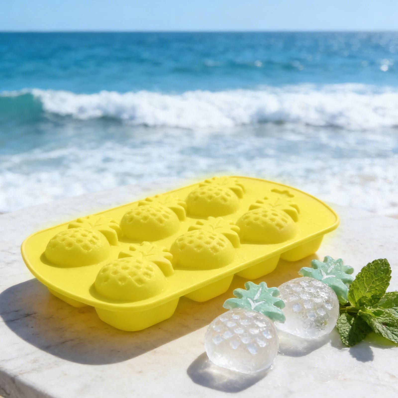 Pineapple Ice Cube Tray Silicone Molds 6 Cavity Non-Stick Easy Release BPA Free Food Grade for Freezer Baking Chocolate Candy DIY Soap Candle Resin Craft Summer Party Gift by PALIFEUR