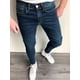 thumbnail image 3 of Color Sólido Stretch Casual Slim Fit Jeans Hombre, 3 of 8