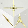 thumbnail image 3 of Gold Part B Ch elier Lamp Parts Crystal Bead Metal Connector Triangle Needle, 3 of 4