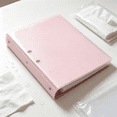 thumbnail image 6 of Files and folders for kids，Pink 3 Ring Binder 1.5 Inch, Pastel PP Binder Folder for Letter Size Paper, Durable Round Ring Binder for Office Home Organization, 6 of 8
