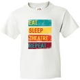 thumbnail image 3 of Inktastic Eat Sleep Theatre Repeat Drama Gift for Actor Youth T-Shirt, 3 of 5
