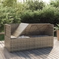 thumbnail image 3 of vidaXL 2-Seater Patio Sofa with Cushions Gray Poly Rattan, 3 of 10