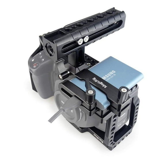 Cage MAGICRIG BMPCC 4K/6K con mango NATO y soporte SSD T5