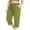 Green, variant on Tdoqot Womens Plus Size Capris with Pockets- Summer Casual Baggy Soft Elastic Waist Cargo Pants Gray Size 5XL