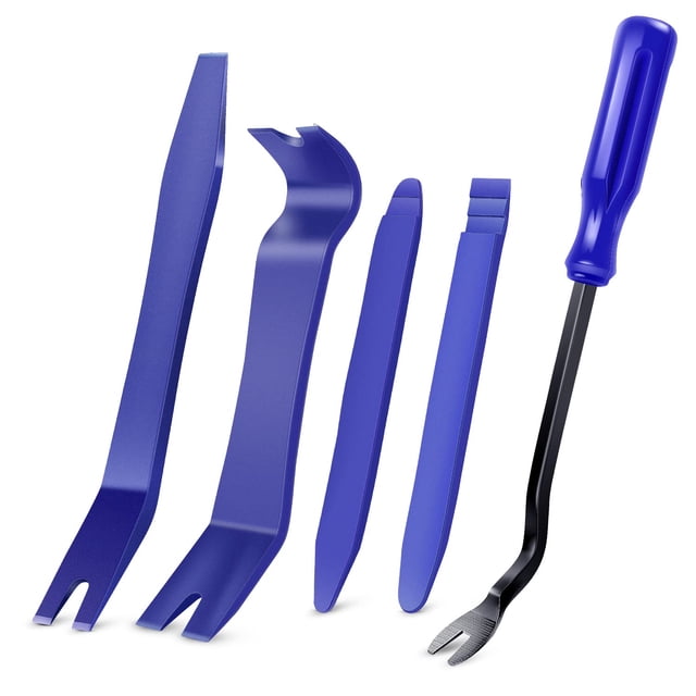 WJCA 5-Piece Non-Scratch Auto Trim Tool Kit, for Safe Door Panel and Dashboard Dismantling, Professional Pry Tool Set for Car Audio Installation