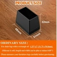 thumbnail image 3 of 16 PCS Rectangular Silicone Chair Leg Protectors for Hardwood Floors, Black Furniture Leg Caps with Felt Pads, Protect Wood or Tile Floors, Reduce Noise, Easy to Move (1.25" x 2"), 3 of 8