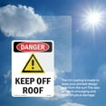 thumbnail image 6 of Keep Off Roof OSHA Danger Rigid Plastic Sign 14 Inch x 10 Inch - 10 Pack, 6 of 8
