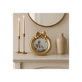 thumbnail image 2 of Decorative Bow on Round Photo Frame - Stylish Picture Frame with Detailing Border for Tabletop and Living Room Wall Accent - Versatile Frame for Bedroom, Entryway, or Gallery Wall Style - 7", Gold, 2 of 11