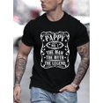 thumbnail image 1 of Pappy Meilleur T-Shirt Graphique No.1, Col Rond Décontracté, Tee-Shirt en Polyester Légèrement Extensible, Coupe Régulière, avec Design Imprimé pour Adultes, Haut en Tissu Tricoté d'Été, 1 of 8