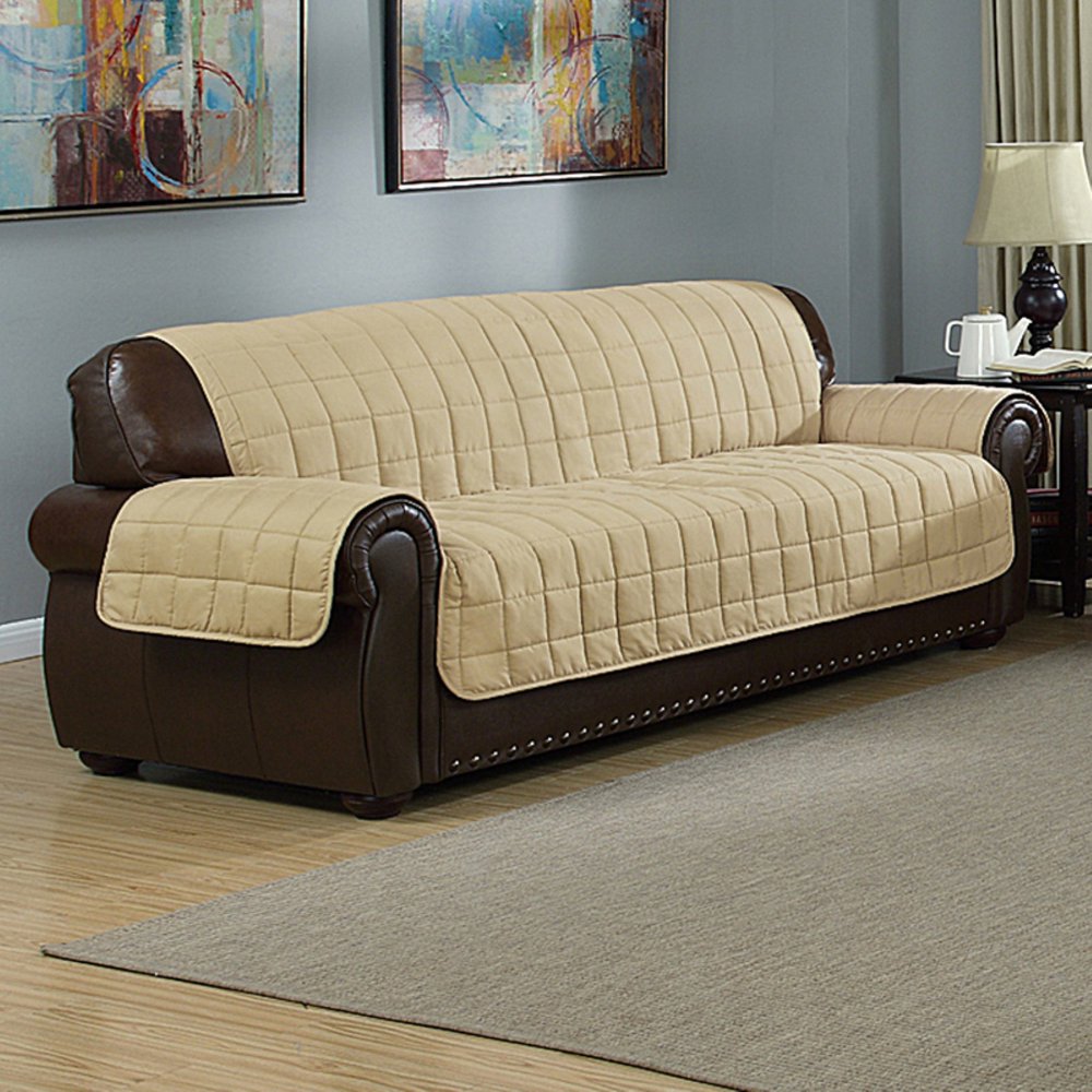 Joseph Flannel Reversible Water Resistant Microfiber Sofa Cover