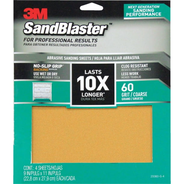 SANDPAPER 9X11 60G 4PK