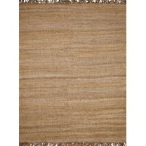 BoutiqueRugs Oaks Bohemian Natural Jute Area Rug - Farmhouse Hand Woven Tassel Carpet for Living Room, Bedroom - Beige, Brown, Tan - 5' x 7'6" (5x8 Area Rug)