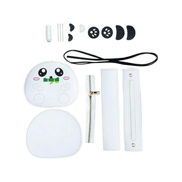 Juego de fabricación de bolsos de hombro de cuero para bricolaje BLESIY Material para hacer bolsos Blanco