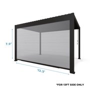 Mirador 111S Outdoor Pergola Aluminum Pull Down Privacy Screen 13 Side, Dark Grey(Not Pergola)
