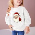 thumbnail image 2 of TFEOQRY Children Christmas Sweatshirts for Girls and Boys Sweatshirt Santa Claus Printed Long Sleeve Hoodless Sweatshirt White, 2 of 4