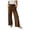 Wpants20-Brown, variant on UAYOTSE Women Satin Dotted Home Pants Loose Straight Leg Casual Pants,Sizes S