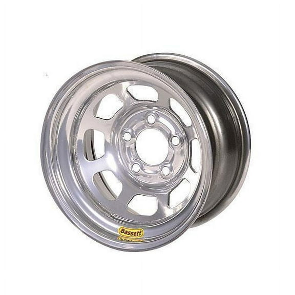 Bassett 47SN4S 14X7 D-Hole 5x100 mm 4 In. Backspace Silver Wheel