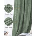 thumbnail image 3 of Sage Green Blackout Curtains Light Blocking Print Window Curtains, Rustic Boho Stripes Linen Print Simple Thermal Insulated Window Drapes for Living Room Kitchen Cafe (2 Panels, 84"W x 84"L), 3 of 8