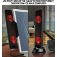 thumbnail image 4 of GOgroove SonaVERSE LED Speaker for Laptop Computer - USB Powered Clip-On Sound Bar with Mini Portable External Speaker Design for Monitor, Back Switch for Power - Audio Input and Power (Red), 4 of 9