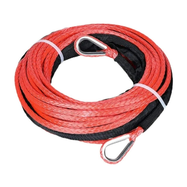 Extensión de cuerda de cabrestante de 15 6 mm con funda protectora, accesorio multifuncional y resistente para cable de remolque de repuesto para Rojo