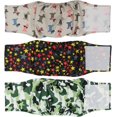 thumbnail image 1 of Bandas métricas para el vientre del perro, lavables y reutilizables (paquete de 3), pañales para perros, envoltura duradera para el vientre del perro (L (cintura: 18 a 21 pulgadas)), 1 of 5