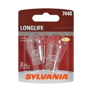Sylvania 7440 Long Life Automotive Mini Bulb, Pack of 2.