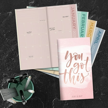 2020-2021 You Got This Blush Pink 2-Year Small Monthly ...