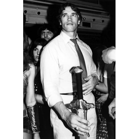 Arnold Schwarzenegger holding a sword Photo Print ...
