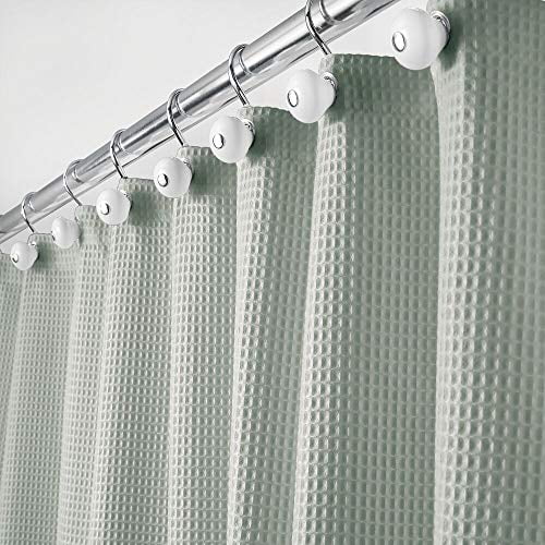 Waffle Weave For Bathroom Showers And, Extra Long White Waffle Shower Curtain